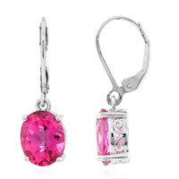 Orecchini in argento con Topazio Rosa