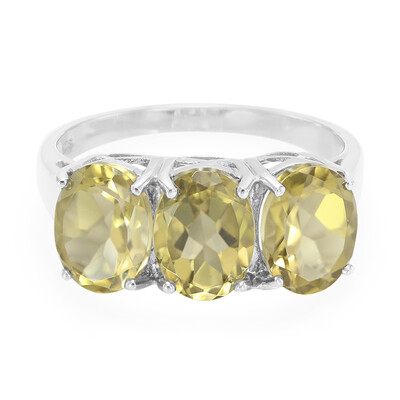 Anello in argento con Quarzo Oliva