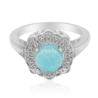Anello in argento con Opale Blu dell'Etiopia