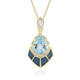 Collana in argento con Topazio Blu Cielo (Adela Silber)