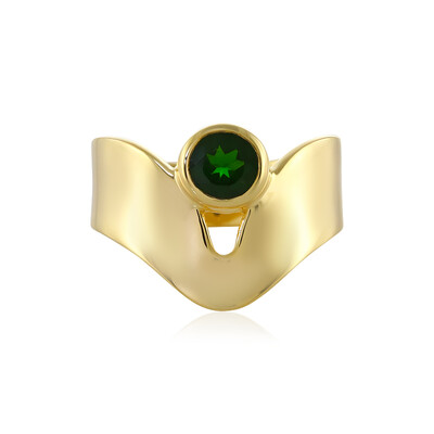 Anello in argento con Diopside Russo