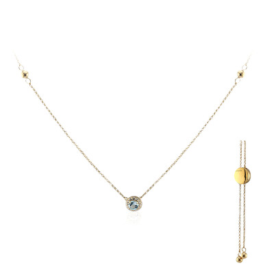 Collana in argento con Topazio Blu Cielo