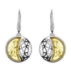 Orecchini in argento con Ambra Baltica