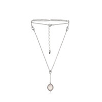 Collana in argento con Quarzo Rosa