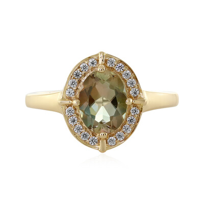 Anello in oro con Pietra del Sole dell'Oregon