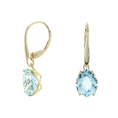 Orecchini in oro con Topazio Blu Cielo (dagen)