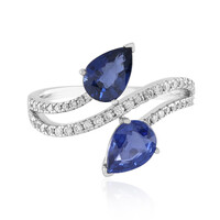 Anello in oro con Zaffiro Ceylon Blu
