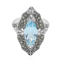 Anello in argento con Topazio Blu Cielo