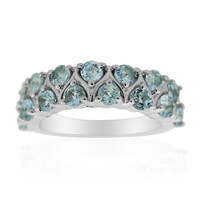 Anello in argento con Topazio Blu Cielo