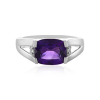 Anello da uomo in argento con Ametista Siberiana