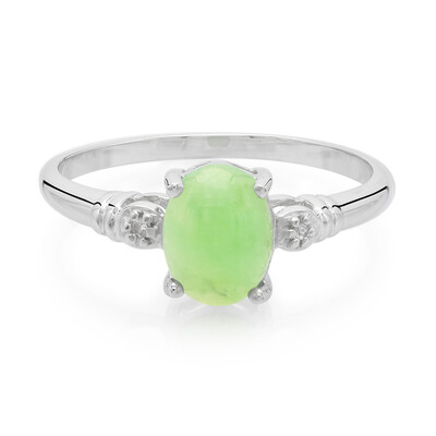 Anello in argento con Crisoprasio Imperiale