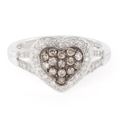 Anello in argento con Diamante Champagne