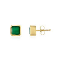 Orecchini in argento con Onice Verde