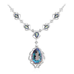 Collana in argento con Quarzo Mistico Blu