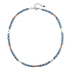 Collana in argento con Ematite Blu