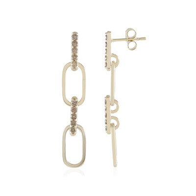 Orecchini in oro con Diamante Champagne I2 (de Melo)