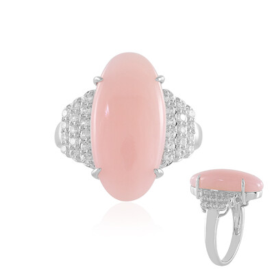Anello in argento con Opale Rosa