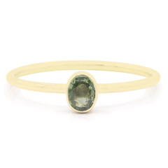 Anello in oro con Zaffiro Verde