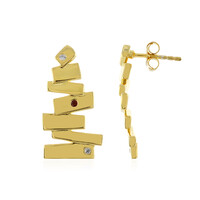 Orecchini in argento con Zircone Champagne