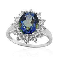 Anello in argento con Topazio Mistico Blu