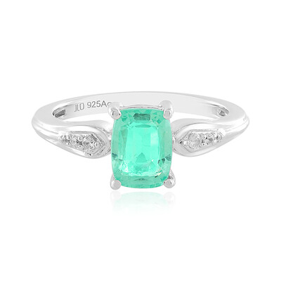 Anello in argento con Smeraldo Colombiano
