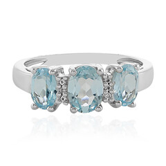 Anello in argento con Topazio Blu Cielo