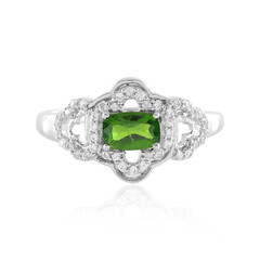 Anello in argento con Diopside Russo