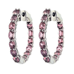 Orecchini in argento con Tormalina Rosa