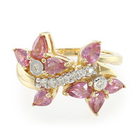 Anello in oro con Zaffiro Padparadscha (non riscaldato) (AMAYANI)