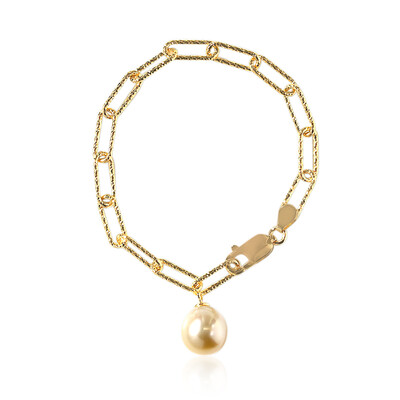 Bracciale in argento con Perla Dorata dei Mari del Sud Kabira (TPC)