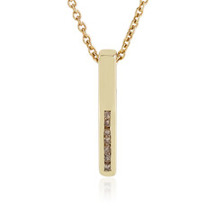 Collana in oro con Diamante Champagne I2 (de Melo)