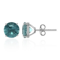 Orecchini in argento con Fluorite Blu Caraibico
