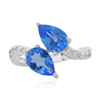 Anello in argento con Topazio Blu Indaco