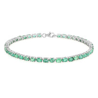 Bracciale in argento con Smeraldo Zambia