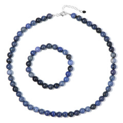 Parure in argento con Dumortierite
