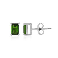 Orecchini in argento con Diopside Russo