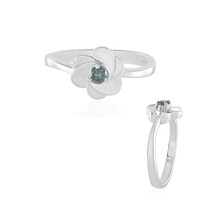 Anello in argento con Diamante Blu I2