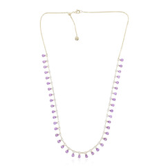 Collana in oro con Zaffiro Ceylon Porpora