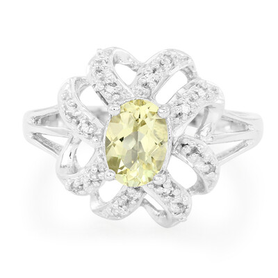 Anello in argento con Berillo Giallo