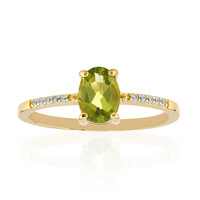 Anello in argento con Peridoto della Birmania