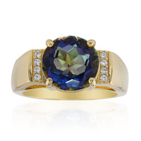 Anello in argento con Quarzo Mistico Blu