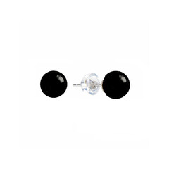 Orecchini in argento con Tormalina Nera
