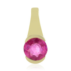 Ciondolo in oro con Zaffiro Rosa del Madagascar