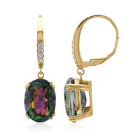 Orecchini in argento con Quarzo Mistico Verde