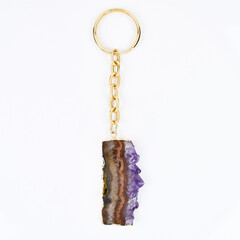 Accessorio in acciaio inossidabile con Ametista