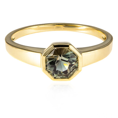 Anello in oro con Pietra del Sole dell'Oregon (AMAYANI)