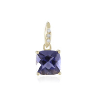 Ciondolo in oro con Iolite del Madagascar
