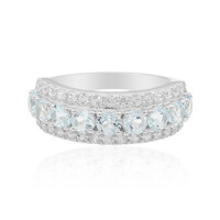 Anello in argento con Topazio Blu Cielo