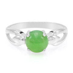 Anello in argento con Crisoprasio Imperiale