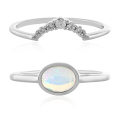 Anello in argento con Opale di Welo